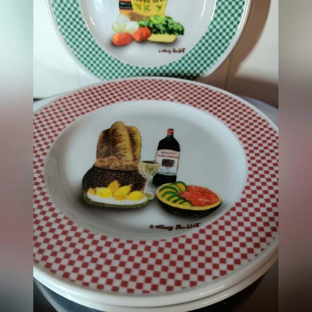 Guy Buffet Eschenbach Italian Kitchen Appetizer Plates Set of Four - Picture 2 of 4